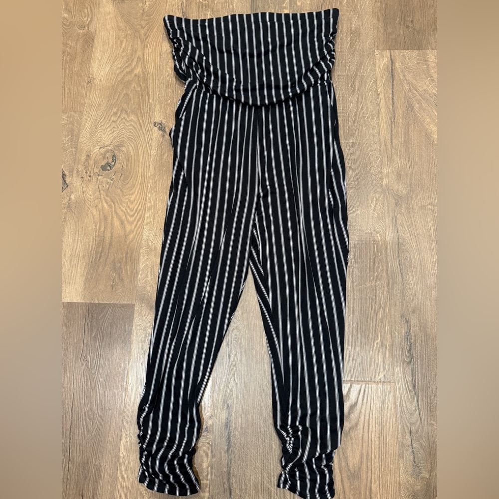 Strapless pinstripe jumpsuit by LOVE J in 1X ( NWOT)
